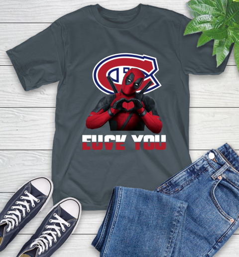 NHL Montreal Canadiens Deadpool Love You Fuck You Hockey Sports T-Shirt 10