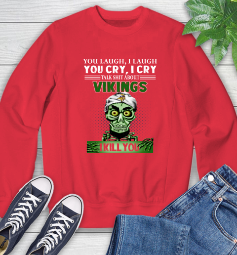 NFL Talk Shit About Minnesota Vikings I Kill You Achmed The Dead Terrorist Jeffrey Dunham Football Sweatshirt 10