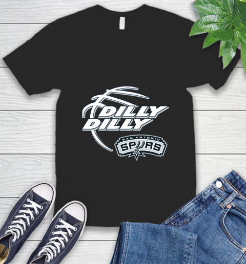 NBA San Antonio Spurs Dilly Dilly Basketball Sports V-Neck T-Shirt 2