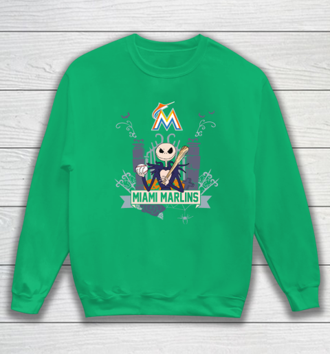 MLB Miami Marlins Baseball Jack Skellington Halloween Sweatshirt 5