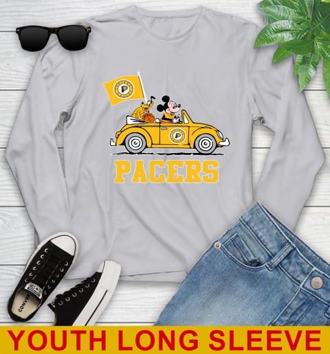 NBA Basketball Indiana Pacers Pluto Mickey Driving Disney Shirt Youth Long Sleeve 6