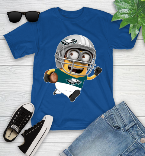 NFL Philadelphia Eagles Minions Disney Football Sports Youth T-Shirt 9