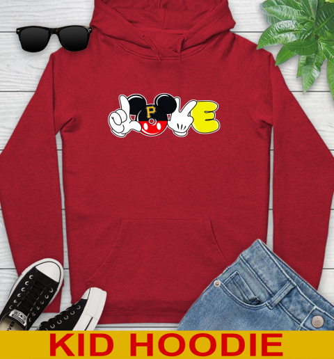 Pittsburgh Pirates MLB Baseball Love Mickey Disney Sports Youth Hoodie 11