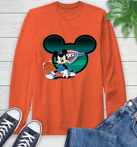 NBA Oklahoma City Thunder Mickey Mouse Disney Basketball Long Sleeve T-Shirt 5