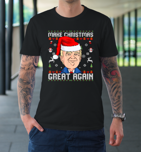 Trump 2024 Make Christmas Great Again Funny Ugly T-Shirt
