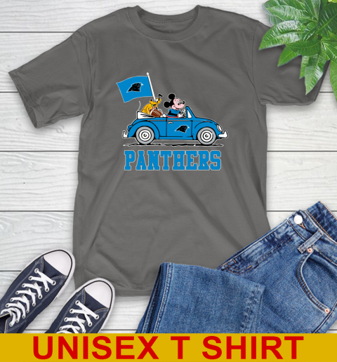 NFL Football Carolina Panthers Pluto Mickey Driving Disney Shirt T-Shirt 8