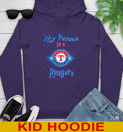 MLB Baseball Harry Potter My Patronus Is A Texas Rangers Youth Hoodie 5