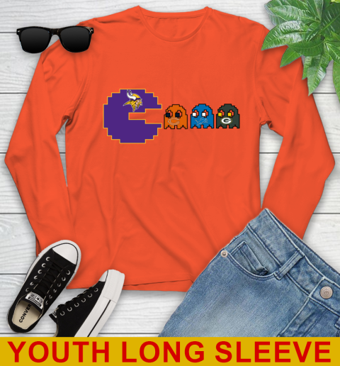 Minnesota Vikings NFL Football Pac Man Champion Youth Long Sleeve 4