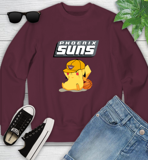 NBA Pikachu Basketball Sports Phoenix Suns Youth Sweatshirt 5