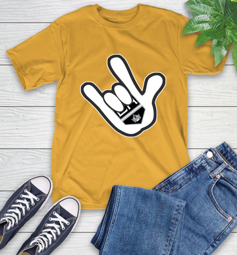 Los Angeles Kings NHL Hockey Mickey Rock Hand Disney T-Shirt 3
