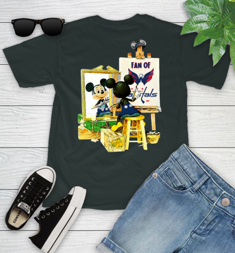 NHL Hockey Washington Capitals Mickey Drawing Shirt 98