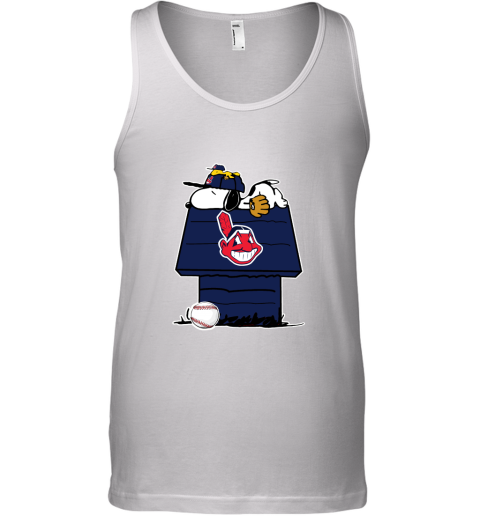 Cleveland Indians Snoopy And Woodstock Resting Together MLB Tank Top