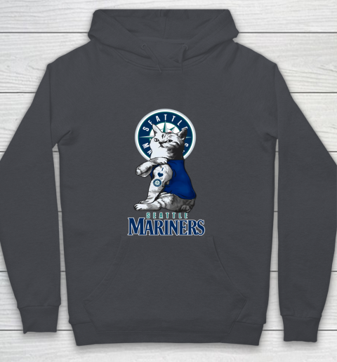 MLB Baseball My Cat Loves Seattle Mariners Youth Hoodie 5