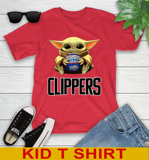 NBA Basketball LA Clippers Star Wars Baby Yoda Shirt 110