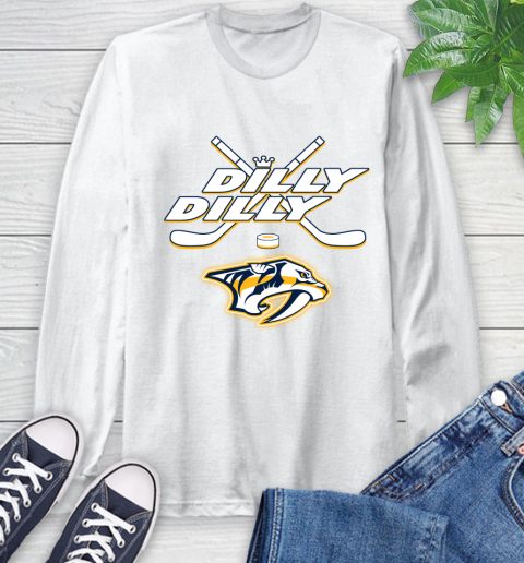NHL Nashville Predators Dilly Dilly Hockey Sports Long Sleeve T-Shirt