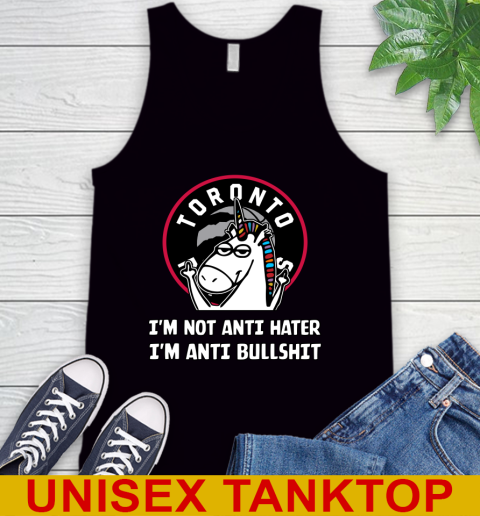 Toronto Raptors NBA Basketball Unicorn I'm Not Anti Hater I'm Anti Bullshit Tank Top 2