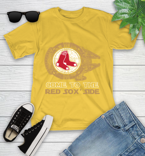 MLB Come To The Boston Red Sox Side Star Wars Baseball Sports Youth T-Shirt 10