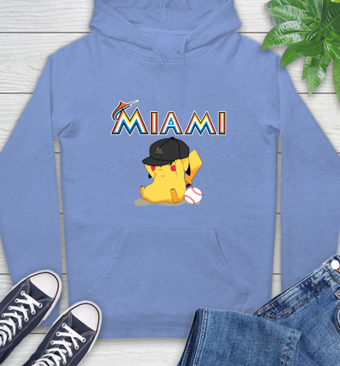 MLB Pikachu Baseball Sports Miami Marlins Hoodie 11