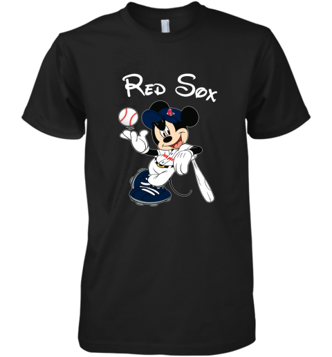 Baseball Mickey Team Boston Red Sox Premium Men's T-Shirt