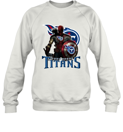 NFL Captain America Thor Spider Man Hawkeye Avengers Endgame Football Tennessee Titans Sweatshirt