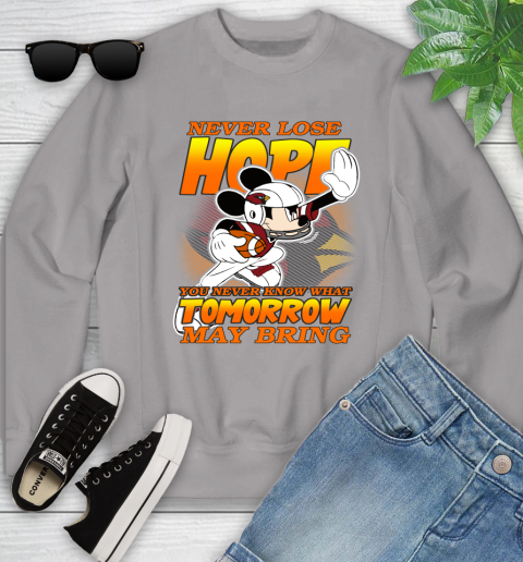 Atlanta Falcons NFL Football Mickey Disney Never Lose Hope (2) Youth Sweatshirt 3