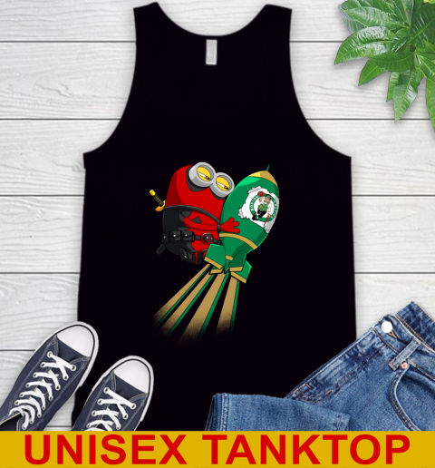 NBA Basketball Boston Celtics Deadpool Minion Marvel Shirt Tank Top