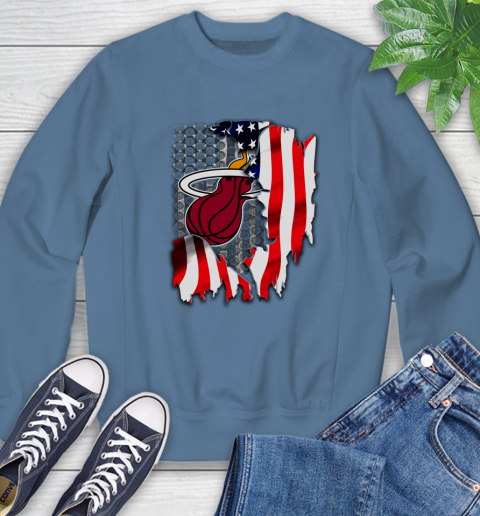 Miami Heat NBA Basketball American Flag Sweatshirt 9 Miami Heat NBA Basketball American Flag Sweatshirt - Image 9