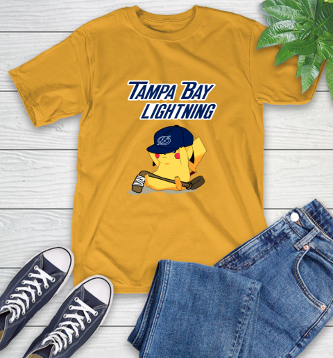 NHL Pikachu Hockey Sports Tampa Bay Lightning T-Shirt 3