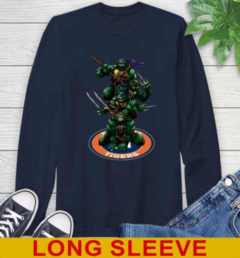 MLB Baseball Detroit Tigers Teenage Mutant Ninja Turtles Shirt Long Sleeve T-Shirt 4