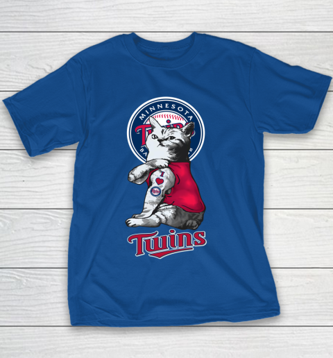 MLB Baseball My Cat Loves Minnesota Twins Youth T-Shirt 6