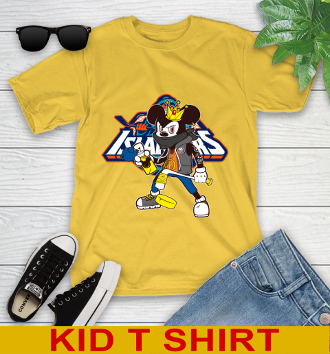 New York Islanders NHL Hockey Mickey Peace Sign Sports Youth T-Shirt 8