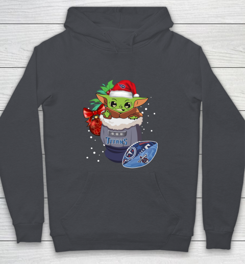 Tennessee Titans Christmas Baby Yoda Star Wars Funny Happy NFL Youth Hoodie 7