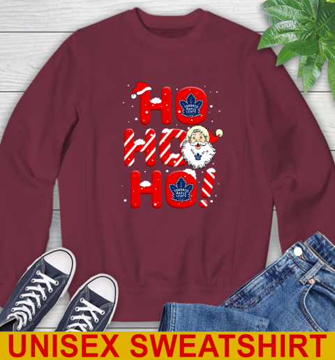 Toronto Maple Leafs NHL Hockey Ho Ho Ho Santa Claus Merry Christmas Shirt Sweatshirt 6