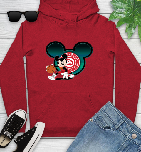 NBA Atlanta Hawks Mickey Mouse Disney Basketball Youth Hoodie 11