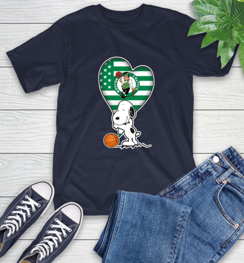 Boston Celtics NBA Basketball The Peanuts Movie Adorable Snoopy T-Shirt 4