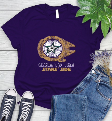 NHL Come To The Dallas Stars Wars Hockey Sports Women's T-Shirt 4
