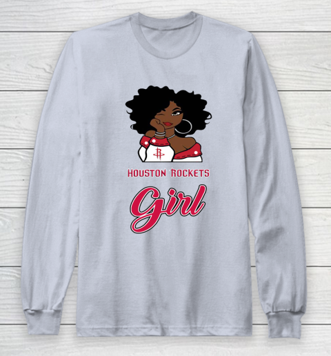 Houston Rockets Girl NBA Long Sleeve T-Shirt 6