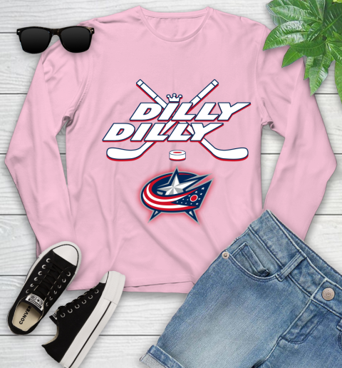 NHL Columbus Blue Jackets Dilly Dilly Hockey Sports Youth Long Sleeve 10