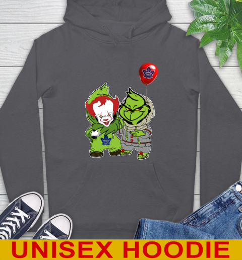 Toronto Maple Leafs Baby Pennywise Grinch Christmas NHL Hockey Hoodie 7