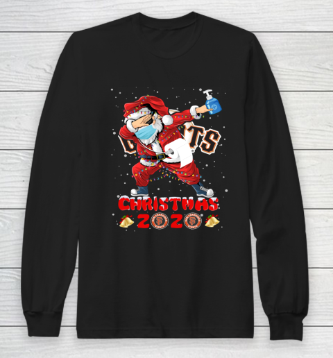 San Francisco Giants Funny Santa Claus Dabbing Christmas 2020 MLB Long Sleeve T-Shirt