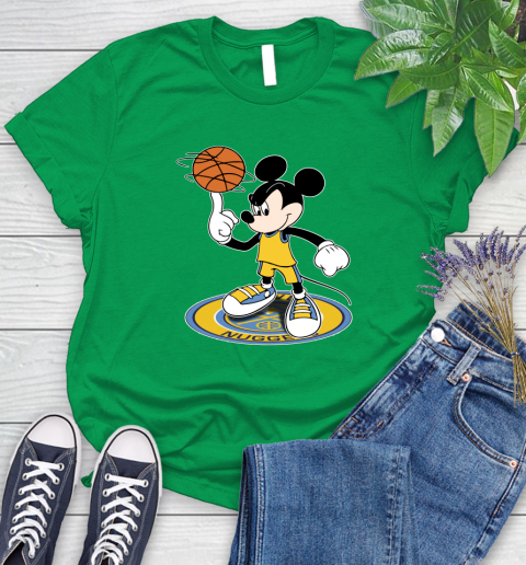 NBA Basketball Denver Nuggets Cheerful Mickey Disney Shirt Women's T-Shirt 7