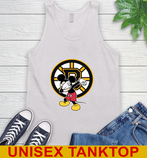 Boston Bruins NHL Hockey Dabbing Mickey Disney Sports Tank Top