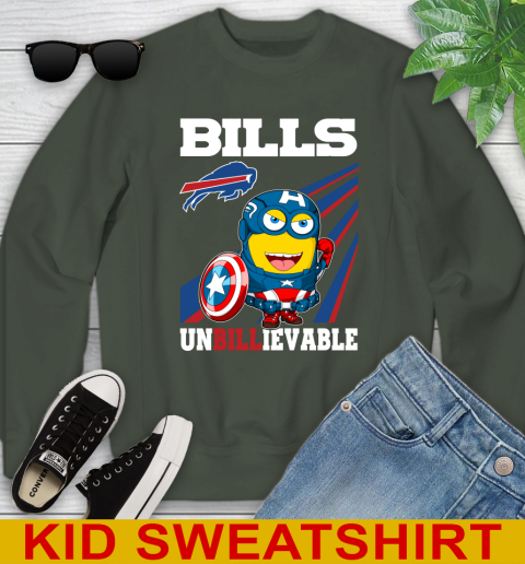 NFL Football Buffalo Bills Captain America Marvel Avengers Minion Shirt Youth Sweatshirt 8
