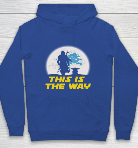 Detroit Lions NFL Football Star Wars Yoda And Mandalorian This Is The Way Youth Hoodie 7 Detroit Lions NFL Football Star Wars Yoda And Mandalorian This Is The Way Youth Hoodie - Image 7
