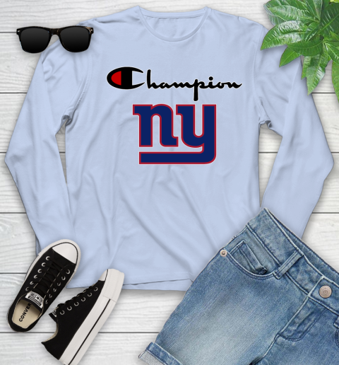NFL Football New York Giants Champion Shirt Youth Long Sleeve 6