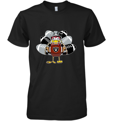 Oakland RaidersTurkey Football Thanksgiving Premium Men's T-Shirt