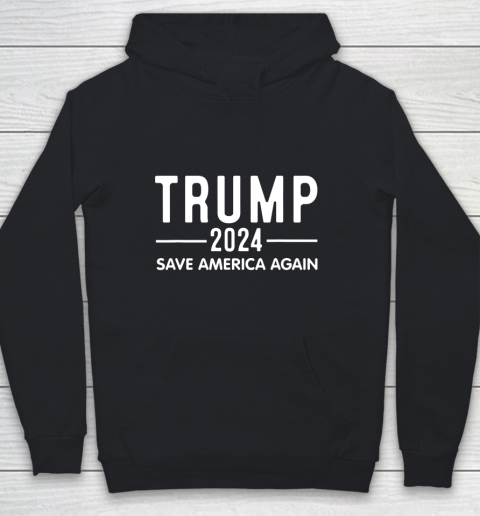Trump 2024 Save America Again He Will Be Back 2024 Youth Hoodie