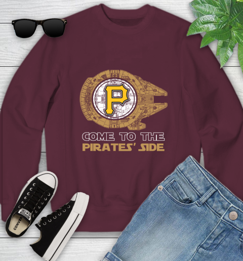 MLB Come To The Pittsburgh Pirates Side Star Wars Baseball Sports Youth Sweatshirt 4