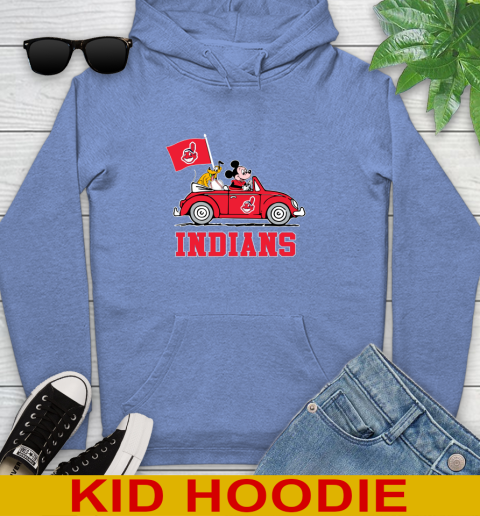 MLB Baseball Cleveland Indians Pluto Mickey Driving Disney Shirt Youth Hoodie 12