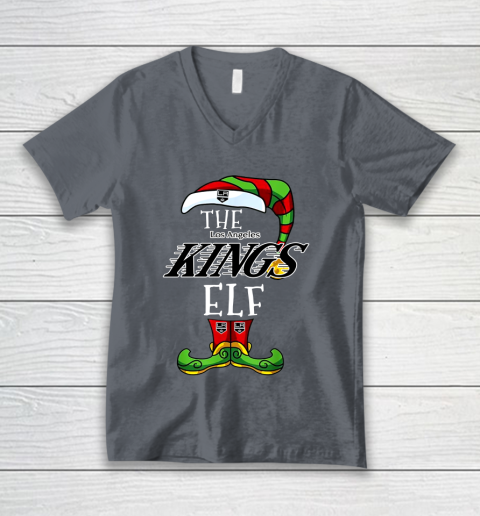 Los Angeles Kings Christmas ELF Funny NHL V-Neck T-Shirt 4